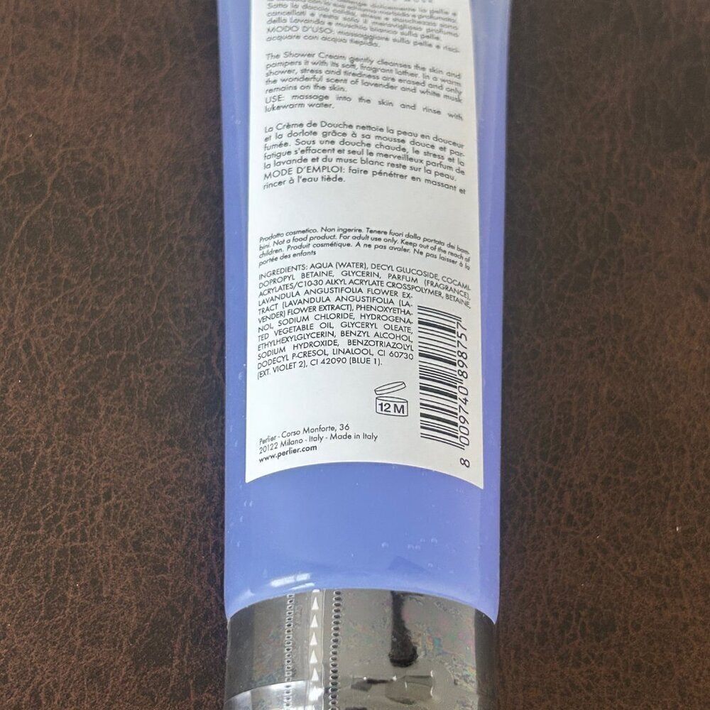 Perlier LAVENDER &. WHITE MUSK Bath and Shower Cream 8.4 oz SEALED - Picture 2 of 3